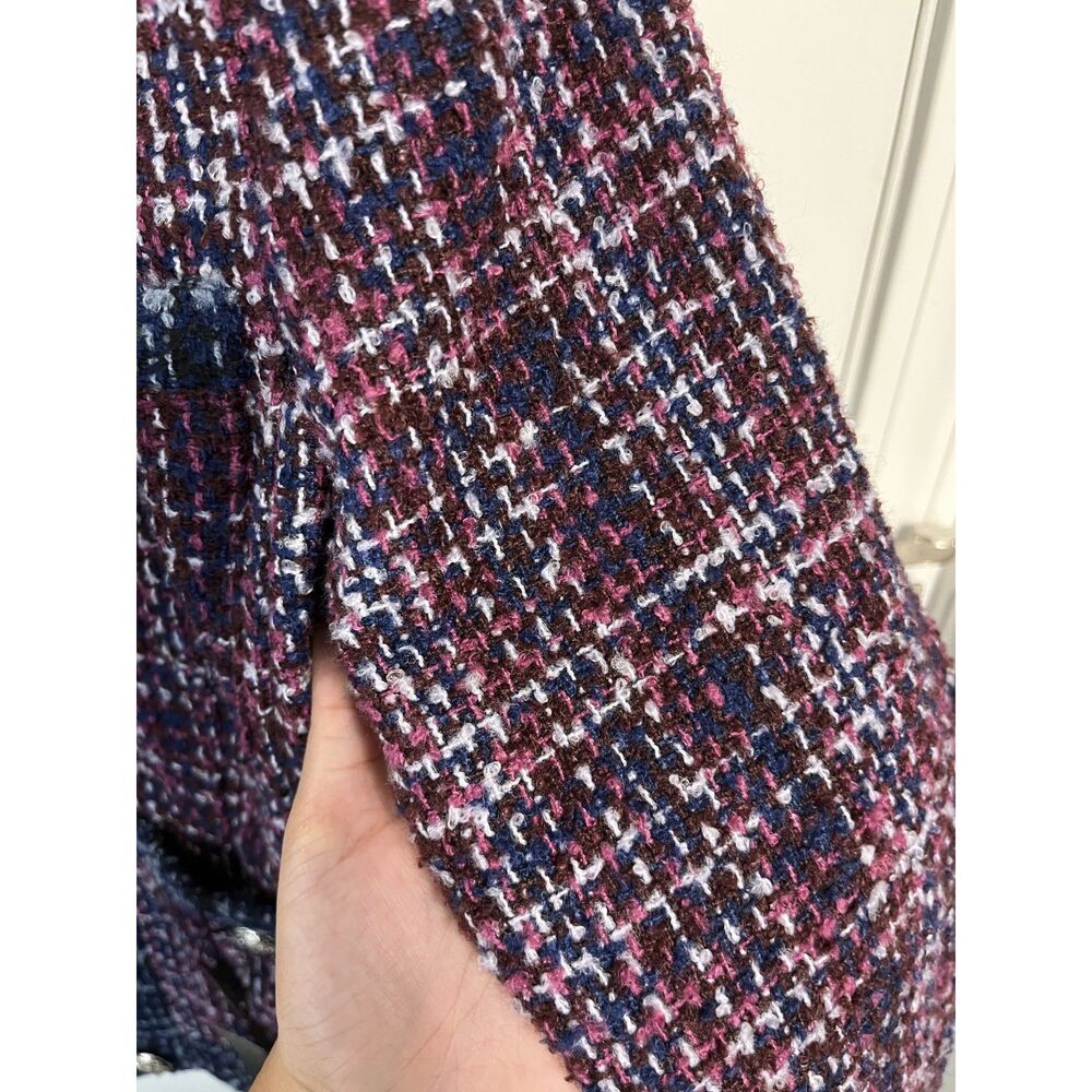 White House Black Market Tweed Stylist Jacket in Hollyhock Combo Size 8 - NWT - Picture 7 of 8